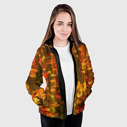 Куртка с капюшоном женская Осеннее золото, цвет: 3D-черный — фото 2