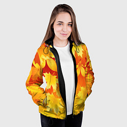 Куртка с капюшоном женская Символ осени, цвет: 3D-черный — фото 2