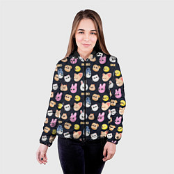 Куртка с капюшоном женская Skzoo pattern, цвет: 3D-черный — фото 2