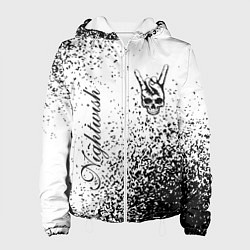 Женская куртка Nightwish и рок символ на светлом фоне