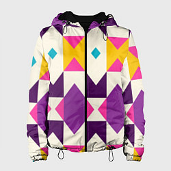 Женская куртка Геометрический цветной орнамент