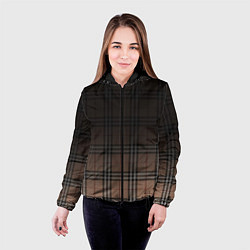 Куртка с капюшоном женская Tartan gradient, цвет: 3D-черный — фото 2