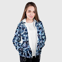 Куртка с капюшоном женская Новогдние кролики, цвет: 3D-белый — фото 2