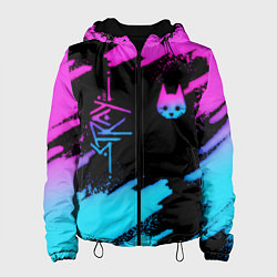 Куртка с капюшоном женская Stray neon, цвет: 3D-черный