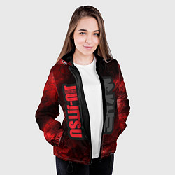 Куртка с капюшоном женская Jiu-Jitsu Bazilian Black-Red, цвет: 3D-черный — фото 2