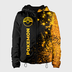 Женская куртка Pokemon - gold gradient: по-вертикали