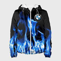 Куртка с капюшоном женская BMW fire, цвет: 3D-белый