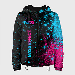 Женская куртка Mass Effect - neon gradient: по-вертикали