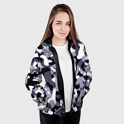 Куртка с капюшоном женская Камуфляж Common City, цвет: 3D-черный — фото 2