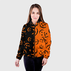 Куртка с капюшоном женская Улыбка Джека, цвет: 3D-черный — фото 2