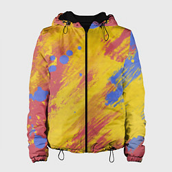 Куртка с капюшоном женская Радужная палитра, цвет: 3D-черный
