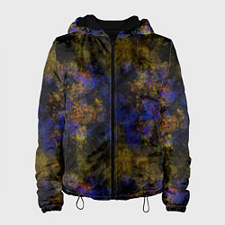 Куртка с капюшоном женская Набрызг краски, цвет: 3D-черный