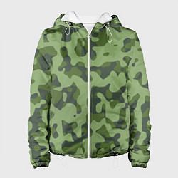 Куртка с капюшоном женская Камуфляж ВСР-93 Флора - Арбуз, цвет: 3D-белый