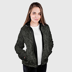 Куртка с капюшоном женская The dark flowers, цвет: 3D-черный — фото 2