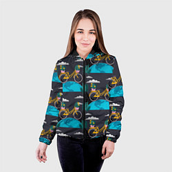 Куртка с капюшоном женская Велопрогулка, цвет: 3D-черный — фото 2