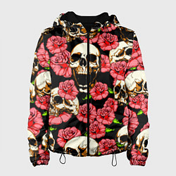 Женская куртка Черепа и розы