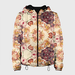 Женская куртка Цветы абстрактные розы