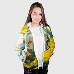 Куртка с капюшоном женская Киберпанк: Бегущие по краю Ребекка, цвет: 3D-белый — фото 2