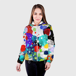 Куртка с капюшоном женская Яркая зима, цвет: 3D-белый — фото 2