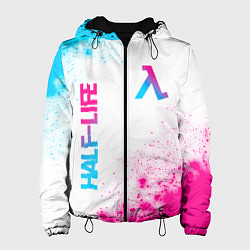 Женская куртка Half-Life neon gradient style: надпись, символ