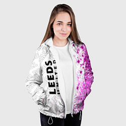 Куртка с капюшоном женская Leeds United pro football: по-вертикали, цвет: 3D-белый — фото 2