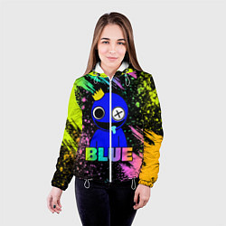 Куртка с капюшоном женская Rainbow Friends - Blue, цвет: 3D-белый — фото 2