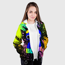 Куртка с капюшоном женская Rainbow Friends - Blue, цвет: 3D-белый — фото 2