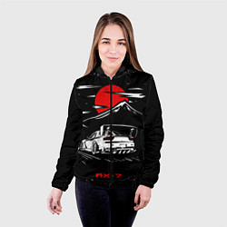 Куртка с капюшоном женская Мазда RX - 7 JDM Style, цвет: 3D-черный — фото 2