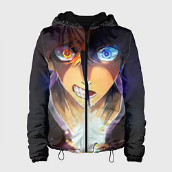 Куртка с капюшоном женская Blue Lock anime, цвет: 3D-черный