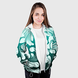 Куртка с капюшоном женская Гравюра весны, цвет: 3D-белый — фото 2