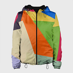 Женская куртка Геометрические разноцветные фигyры