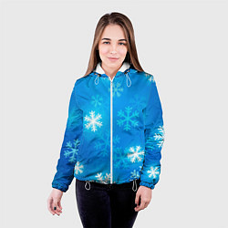 Куртка с капюшоном женская Зима 2023, цвет: 3D-белый — фото 2