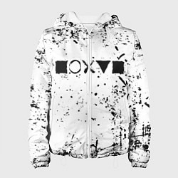 Куртка с капюшоном женская Безразличие, цвет: 3D-белый