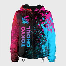 Куртка с капюшоном женская Tokyo Ghoul - neon gradient: по-вертикали, цвет: 3D-черный