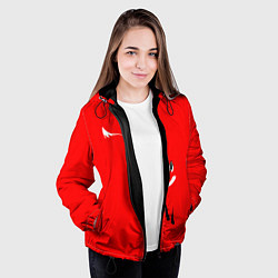 Куртка с капюшоном женская Красная лиса, цвет: 3D-черный — фото 2