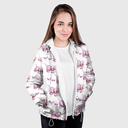 Куртка с капюшоном женская Чеснок с зубчиками - паттерн, цвет: 3D-белый — фото 2