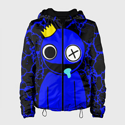 Куртка с капюшоном женская Радужные друзья - персонаж Синий, цвет: 3D-черный