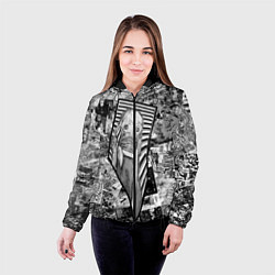 Куртка с капюшоном женская Пестрый трэш, цвет: 3D-черный — фото 2