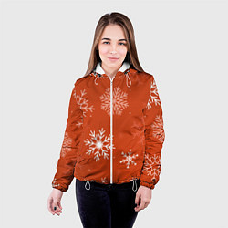 Куртка с капюшоном женская Orange snow, цвет: 3D-белый — фото 2