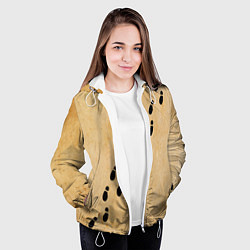 Куртка с капюшоном женская Следы мародеров на пергаменте, цвет: 3D-белый — фото 2