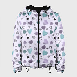 Женская куртка Розовый паттерн с сердечками