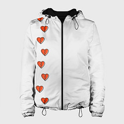 Куртка с капюшоном женская Дорожка разбитых сердец - светлый, цвет: 3D-черный