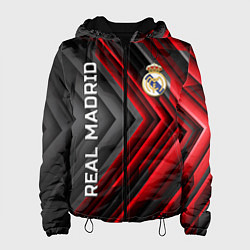 Куртка с капюшоном женская Real Madrid art, цвет: 3D-черный