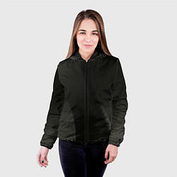 Куртка с капюшоном женская Чёрные геометрические металлические листы, цвет: 3D-черный — фото 2