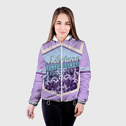 Куртка с капюшоном женская Самая лучшая бабушка - ретро спорт, цвет: 3D-белый — фото 2