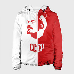 Женская куртка Красно белый Ленин