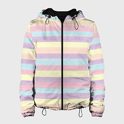 Женская куртка Пастельные линии - текстура свитера