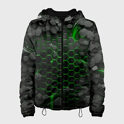 Женская куртка Взрыв зеленых плит