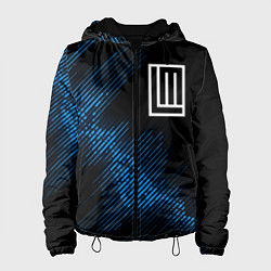 Куртка с капюшоном женская Lindemann звуковая волна, цвет: 3D-черный