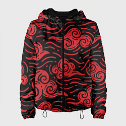 Женская куртка Японский орнамент - красные облака